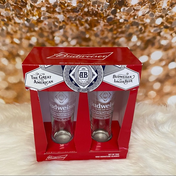 Budweiser Clear Signature Glassware 2 Piece Set - Picture 5 of 7